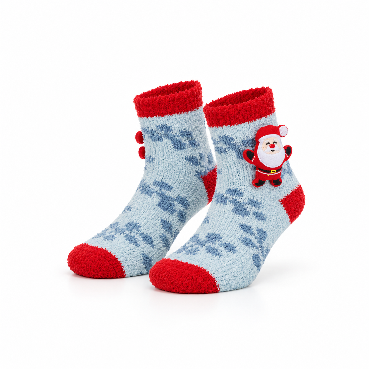 Calcetines de Navidad “Ho Ho Socks” • Antideslizantes con Papá Noel 3D • Infantil