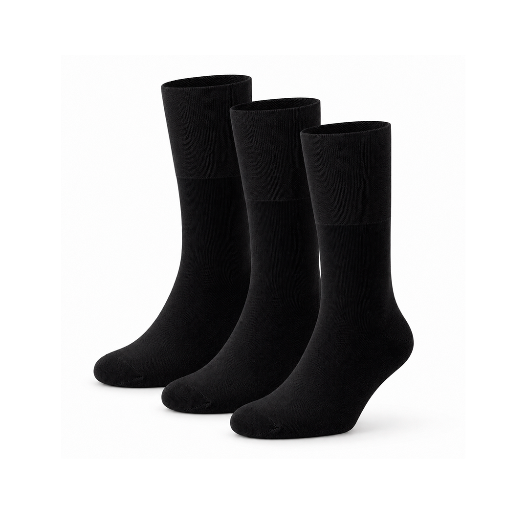 Pack de 3 Calcetines de Modal Antipress Negro