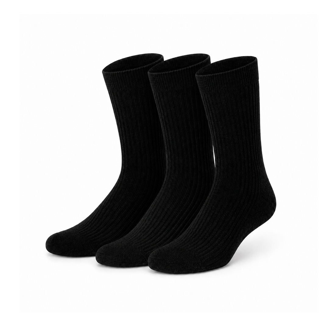 Pack de 3 pares de calcetines de canalé en fibra de bambú