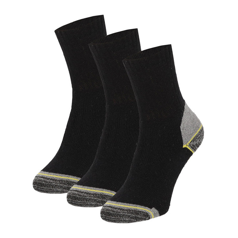 Calcetines Reforzados de Trabajo • Confort Diario • Pack 3 Pares • Negro