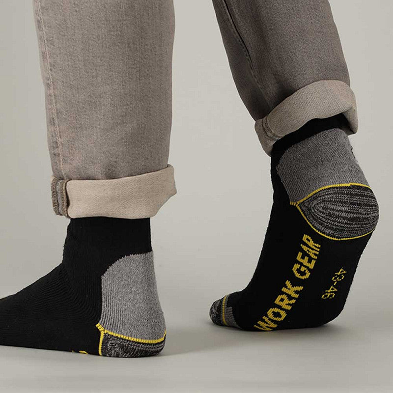 Calcetines Reforzados de Trabajo • Confort Diario • Pack 3 Pares • Negro