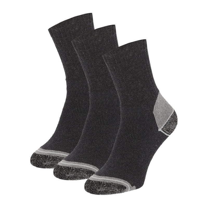 Calcetines Reforzados de Trabajo • Confort Diario • Pack 3 Pares • Gris