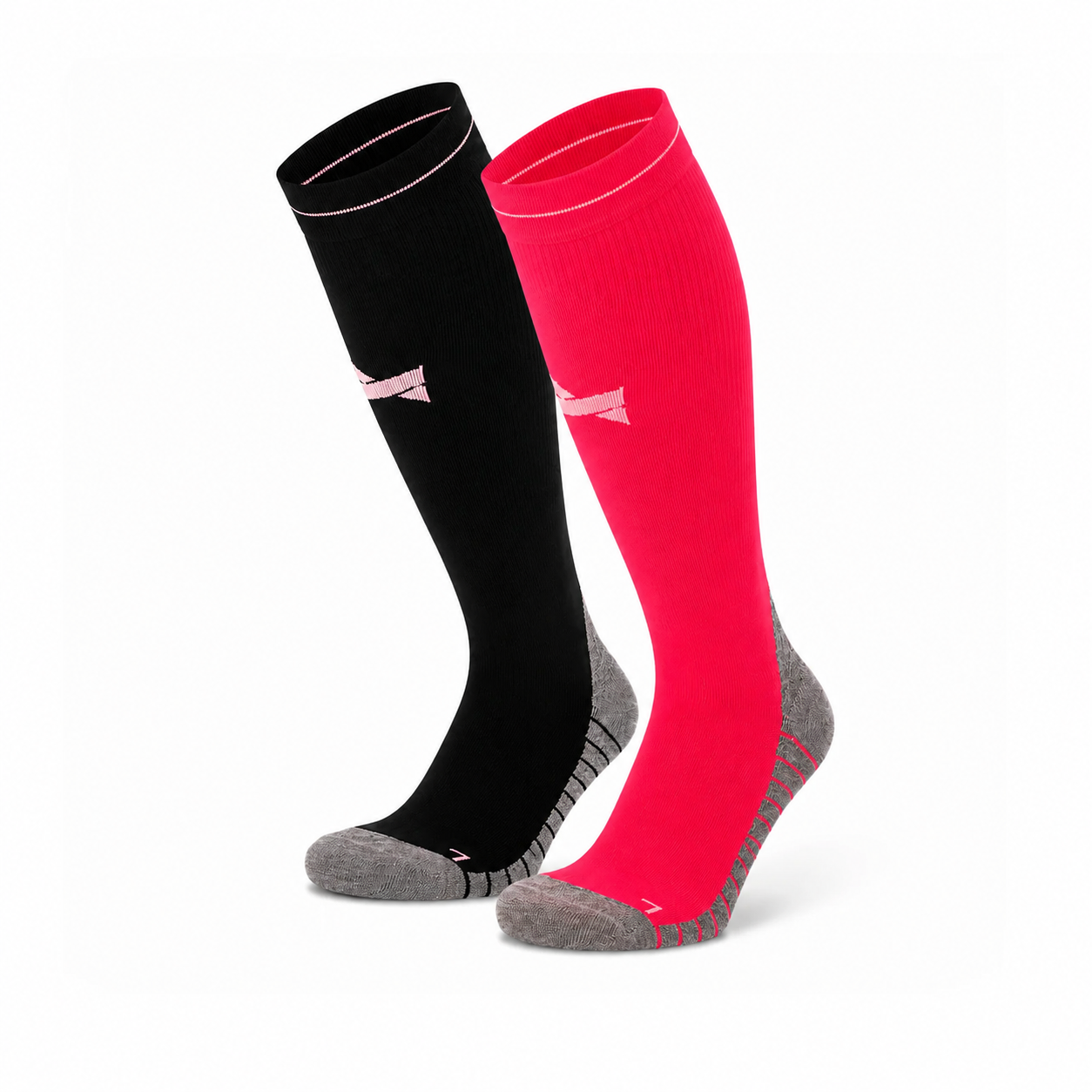 Calcetines de Compresión “Run Pro” • Estabilidad y Recuperación • Pack 2 Pares • Multi Rosa