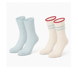 Pack de 2 Pares de Calcetines de Punto Acanalado con Rayas Azules