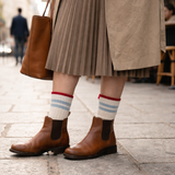 Meias Soft Riscas • Estilo Quente em Malha • Pack 2 Pares Multi Azul