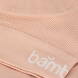  Top almofadado, com suporte, na cor bege, feito de fibra de bambu. Top confortável e macio para mulher.
