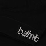 Top almofadado, com suporte, na cor preta, feito de fibra de bambu. Top confortável e macio para mulher.