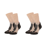 Calcetines Técnicos de Lana "Merino Trekking" • Termorregulación y Confort • Pack 2 Pares • Beige