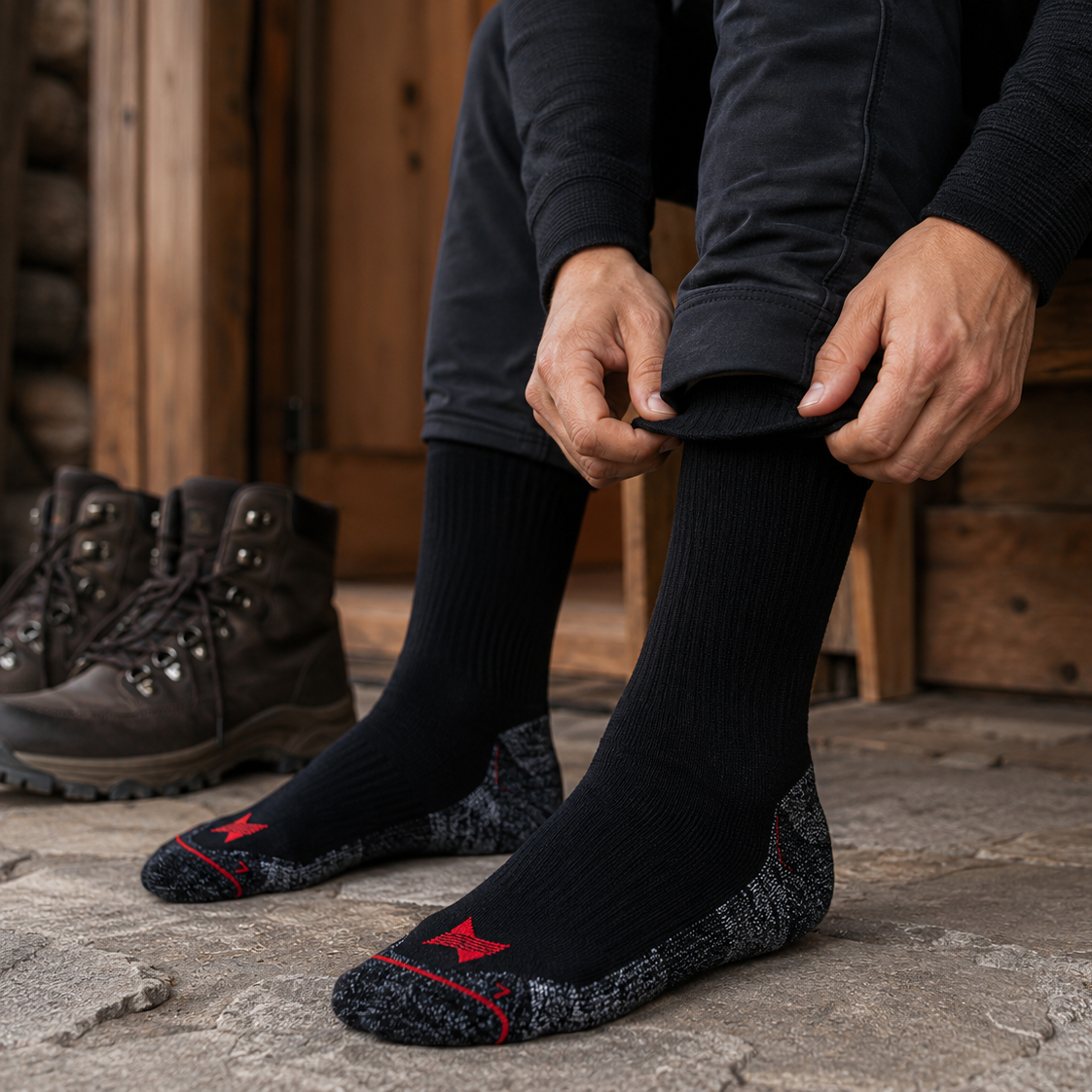 Calcetines Técnicos Trabajo THERMAL • Protección Térmica en Lana Merino • Pack 2 Pares